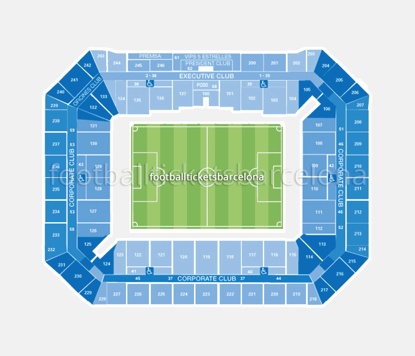 Stade RCDE stadium map